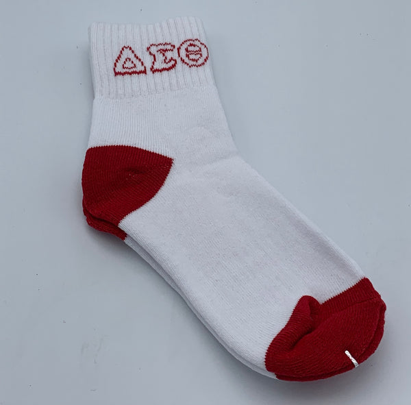 Delta Sigma Theta - White Ankle Socks