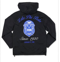 Zeta Phi Beta - Embroidered Windbreaker (Black)