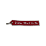 Delta Sigma Theta - Embroidered Keychain