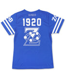Zeta Phi Beta  - Football Jersey Tee (Blue)