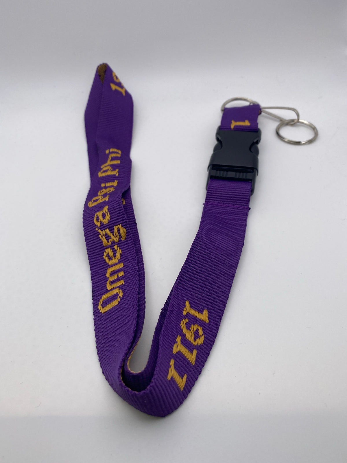 Omega Psi Phi - Woven Embroidered Lanyard