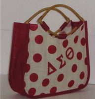 Delta Sigma Theta - Polka Dot Jute Bag