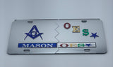 Mason/Order of The Eastern Star - Split Mirror License Plate