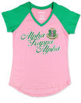 Alpha Kappa Alpha - V-neck Tee (Pink)