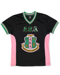 Alpha Kappa Alpha - Football Jersey (Black)