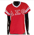 Delta Sigma Theta - V-Neck Striped (Red)