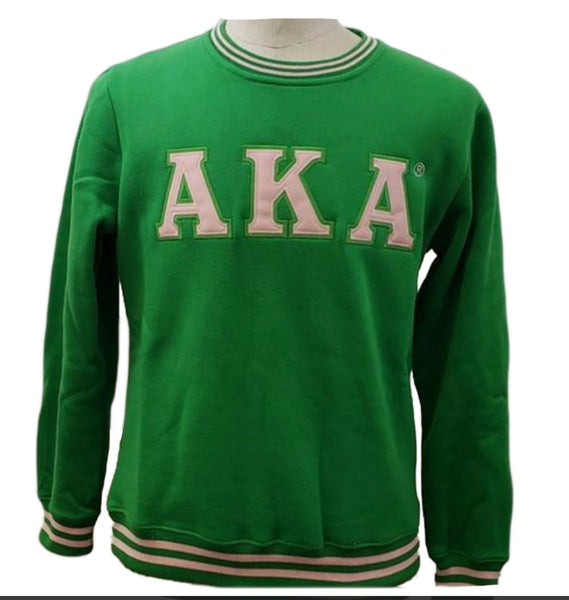 Alpha Kappa Alpha - Crew Neck Sweat Shirt (Green)