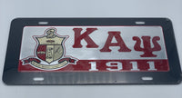 Kappa Alpha Psi - Black Acrylic License Plate