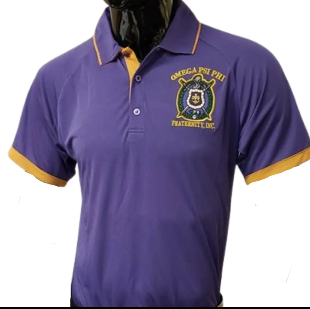 Omega Psi Phi - Dri Fit Polo (Purple)
