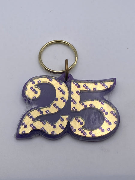 Omega Psi Phi - Line Number Keychain #25