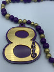 Omega Psi Phi -Beaded Line Number Tiki Necklace #8