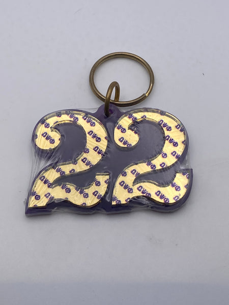 Omega Psi Phi - Line Number Keychain #22