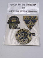 Alpha Phi  Alpha  -3 Pack Embroidered StIckers (Any Hard Surface) (Pack 2)