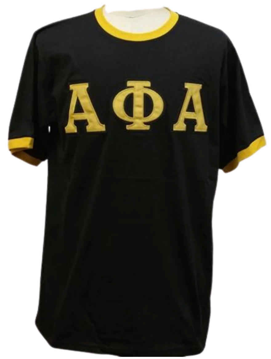 Alpha Phi Alpha - Ringer Tee (Black)