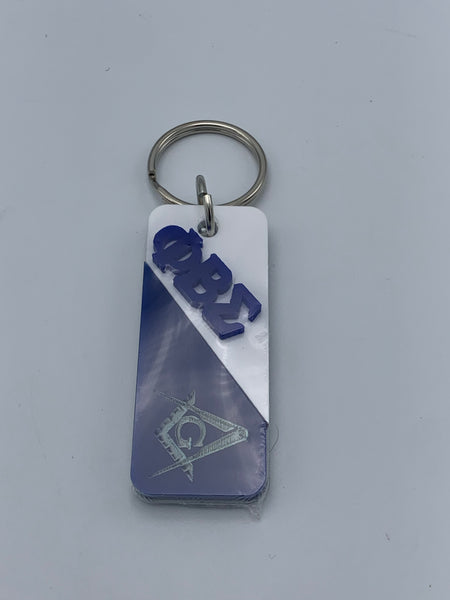 Phi Beta Sigma/Mason- Split Acrylic Keychain