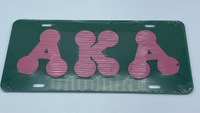 Alpha Kappa Alpha - Bubble Letters Acrylic License Plate