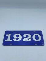 Zeta Phi Beta  - 1920 Blue Mirror License Plate