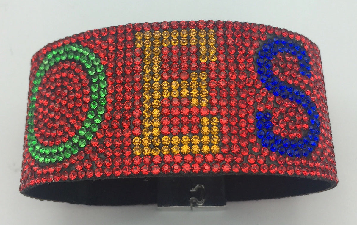 Order of The Eastern Star - Red Bling Bracelet w/Magnetic Closers