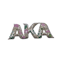 Alpha Kappa Alpha - Letter w/Embellishment 3”Brooch
