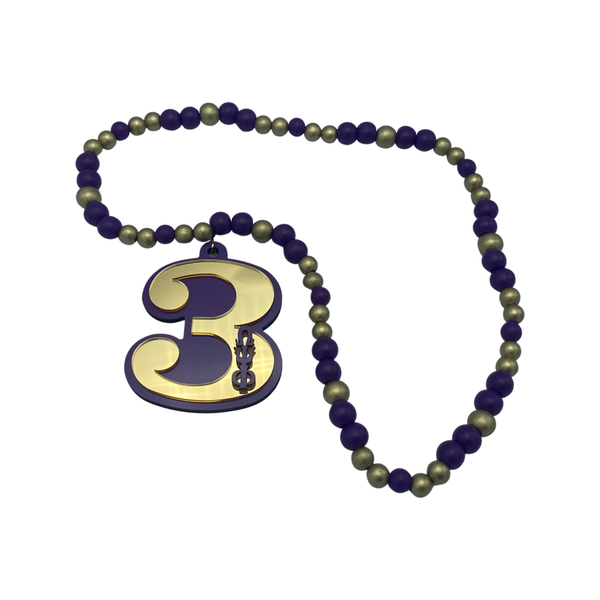 Omega Psi Phi Beaded Line Number Tiki Necklace 3 Da Greek Spot