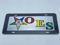 Order of The Eastern Star - Black Acrylic License Plate