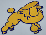 Sigma Gamma Rho - 10” Embroidered Poodle(Iron on) Patch