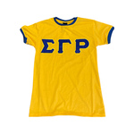 Sigma Gamma Rho  - (Gold) Ringer Tee w/Satin Letters