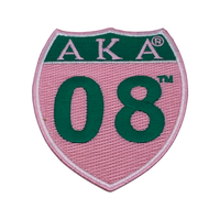 Alpha Kappa Alpha - 3.25 Embroidered Patch “08” (Iron on)