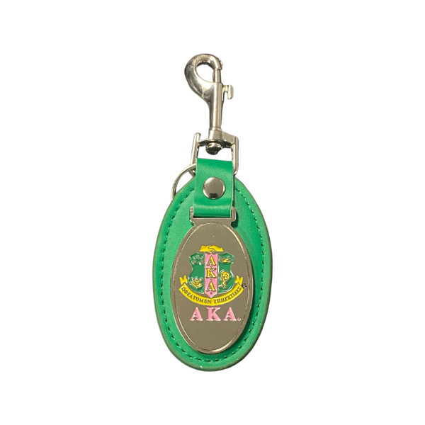 Alpha Kappa Alpha - Leather Flob Keychain