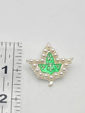 Alpha Kappa Alpha - Ivy Leaf Pearl (Green)1.5”Brooch