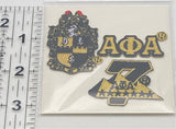 Alpha Phi  Alpha  -1 Pack Embroidered StIckers (Any Hard Surface)