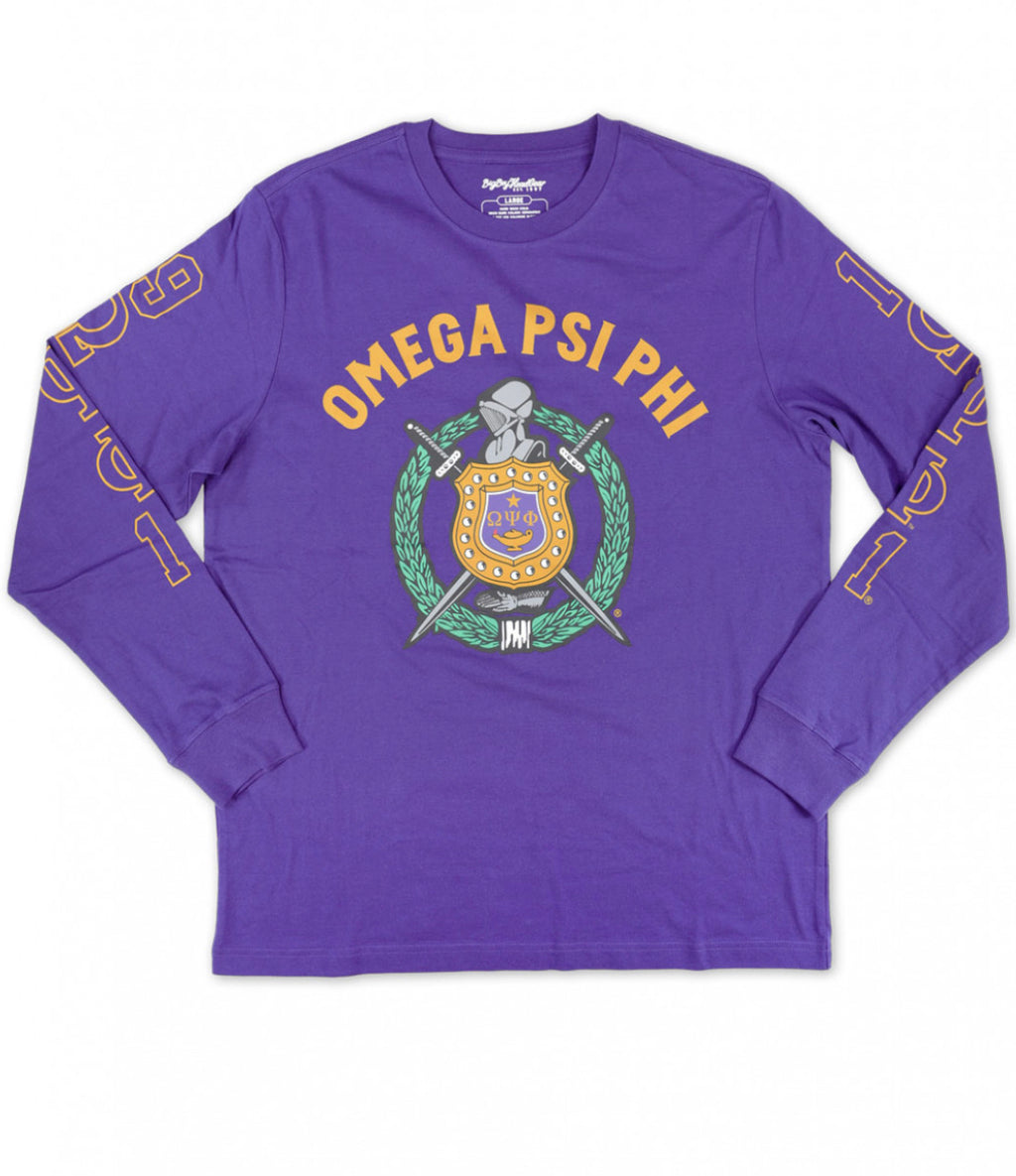 Omega Psi Phi - (Printed) Long Sleeve Tee