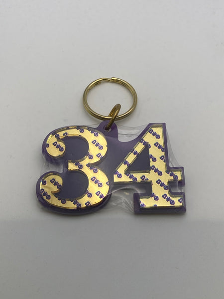 Omega Psi Phi - Line Number Keychain #34