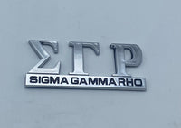 Sigma Gamma Rho - Car Decal w/Letters