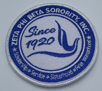 Zeta Phi Beta - 10” Embroidered (Iron on) Patch