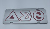 Delta Sigma Theta - Outlined Mirror License Plate