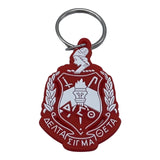 Delta Sigma Theta- Rubber Shield Keychain