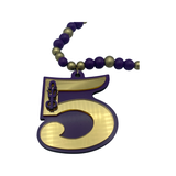 Omega Psi Phi -Beaded Line Number Tiki Necklace #5
