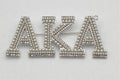 Alpha Kappa Alpha - 2.75” Large Pearl Letter Brooch