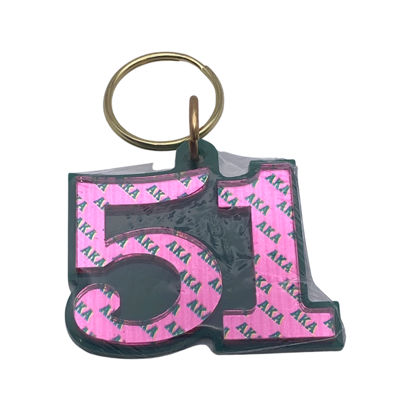 Alpha Kappa Alpha - Line Number Keychain #51