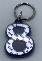 Zeta Phi Beta - Line Number Keychain #8