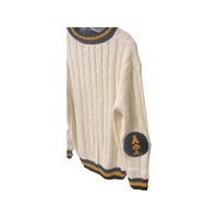 Alpha Phi Alpha - V-Neck  Cream Chenille Sweater