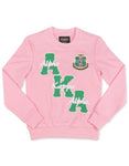 Alpha Kappa Alpha - Chenille Sweatshirt (Pink)