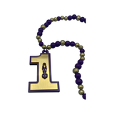 Omega Psi Phi -Beaded Line Number Tiki Necklace #1