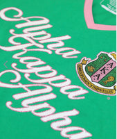 Alpha Kappa Alpha - V-neck Tee (Green)