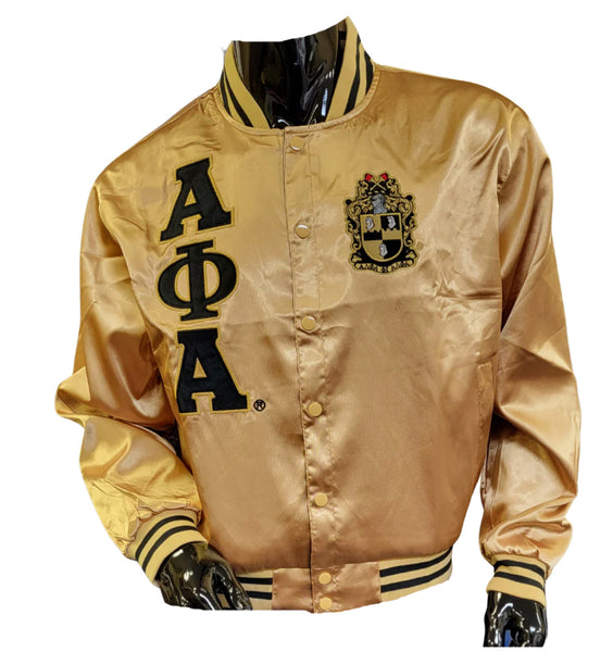 Alpha Phi Alpha - Satin Jacket (Gold)