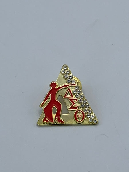 Delta Sigma Theta - Bling Lapel Pin/Gold (Fortitude)