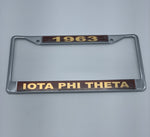 Iota Phi Theta - 1963 License Plate Frame
