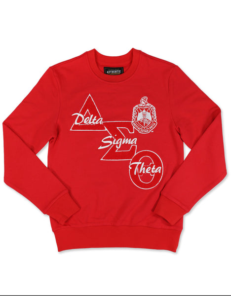 Delta Sigma Theta - Chenille Sweatshirt (Red)