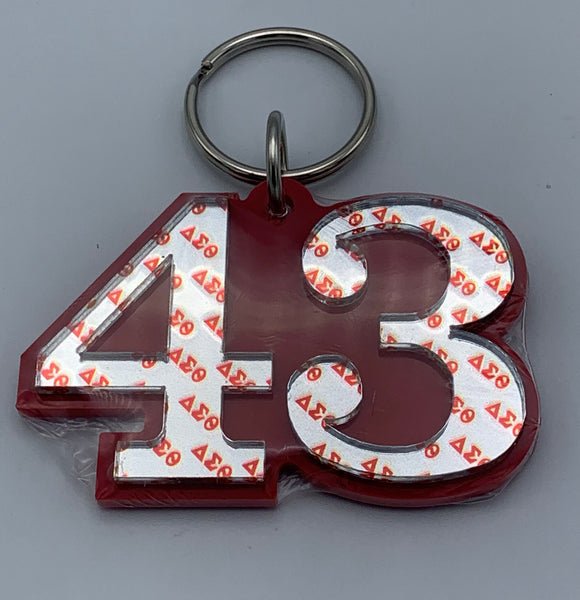 Delta Sigma Theta - Line Number Keychain #43
